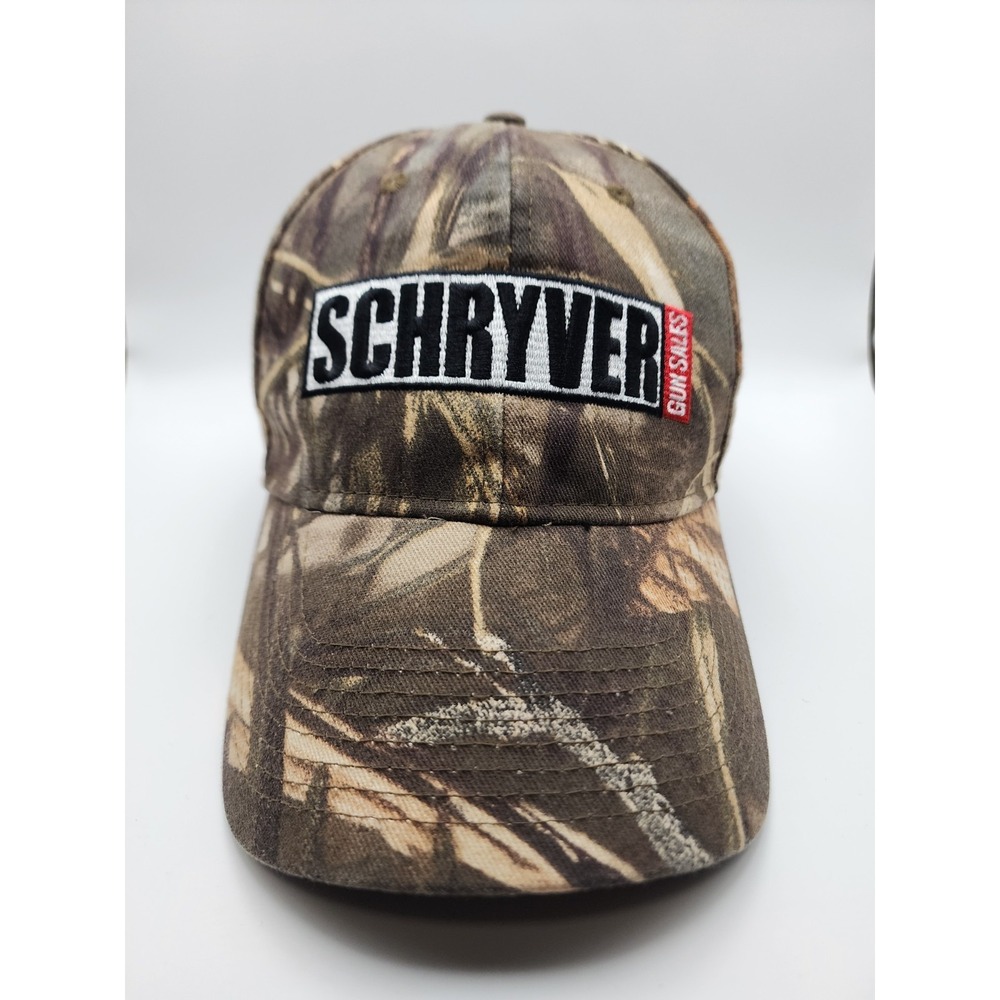 Schryver Gun Sales Hat Cap Strap Back Camo Realtree Forreston Mens Hunting Trail